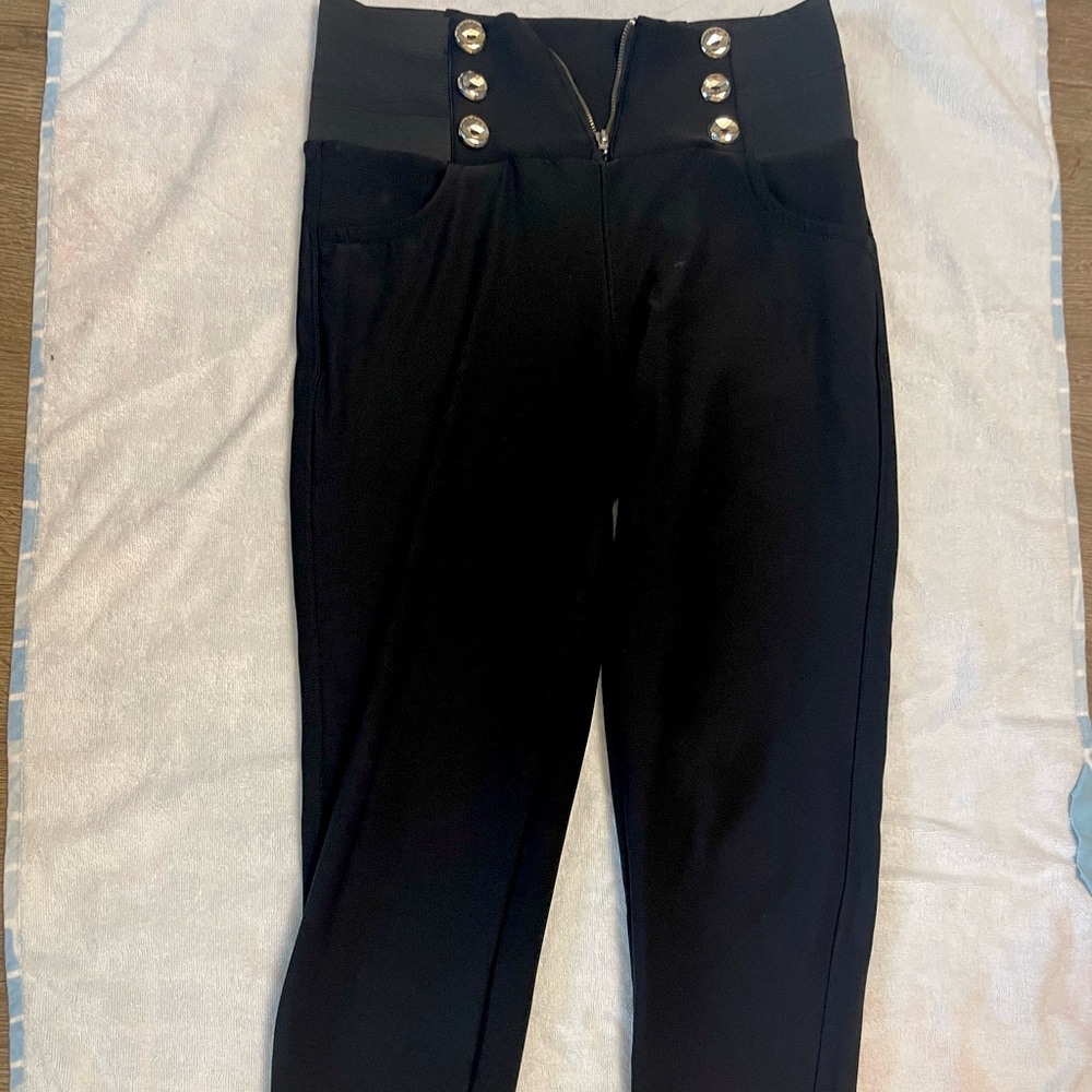black satin going out pants